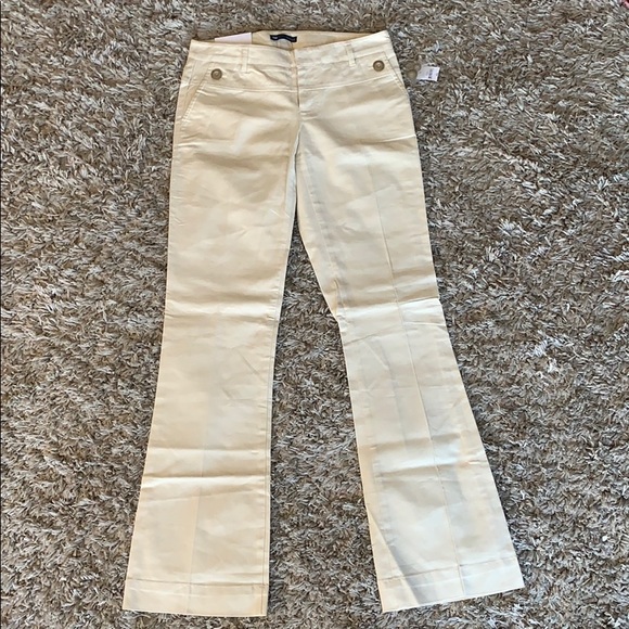 GAP Pants - GAP Hip Slung Flare Khaki Pants